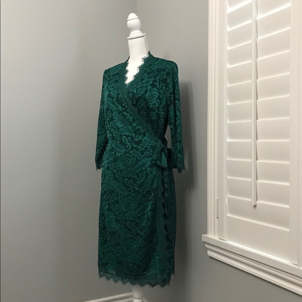 Woman’s Lace Wrap Cocktail Dress